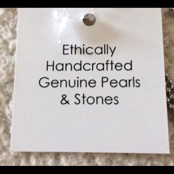 Genuine White Pearl Silver Mesh Princess Necklace - Picture 4 of 4